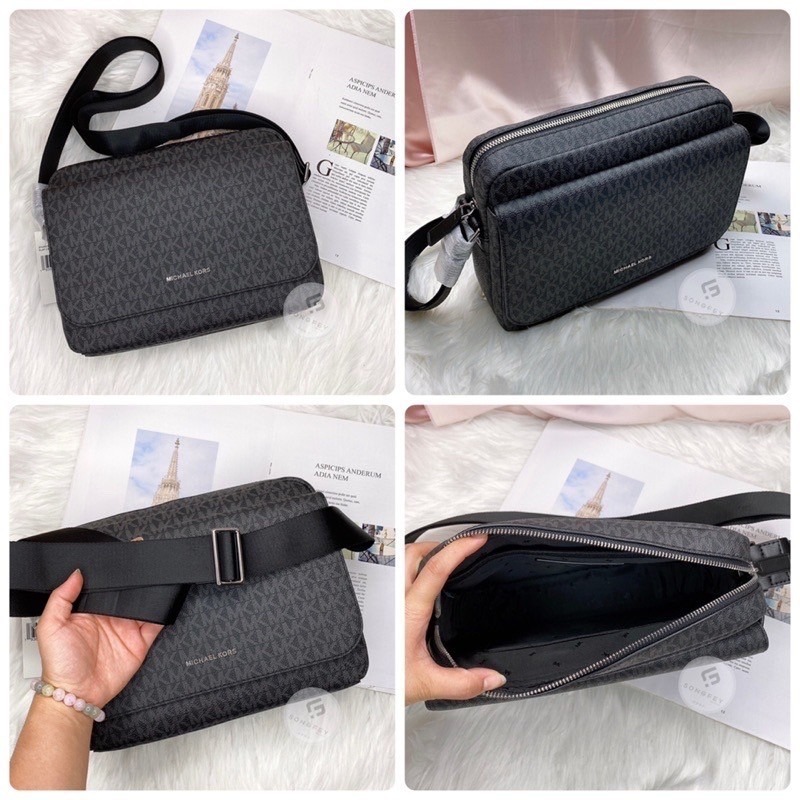 美國代購🇺🇸台灣現貨 MK 男款掀蓋側背包 斜背包 肩背包 情人節 父親節-細節圖6