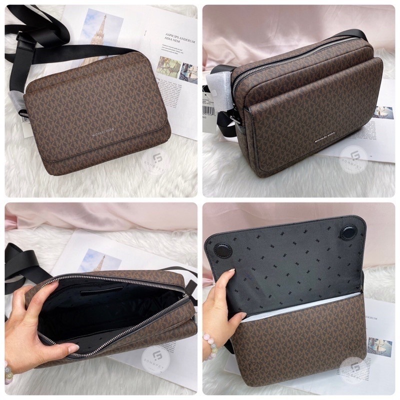 美國代購🇺🇸台灣現貨 MK 男款掀蓋側背包 斜背包 肩背包 情人節 父親節-細節圖8