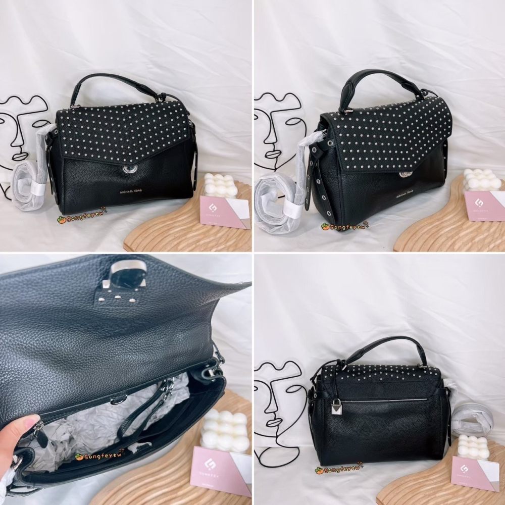 美國代購🇺🇸台灣現貨 MK 專櫃款 卯釘郵差包 手提包 斜背包-細節圖5