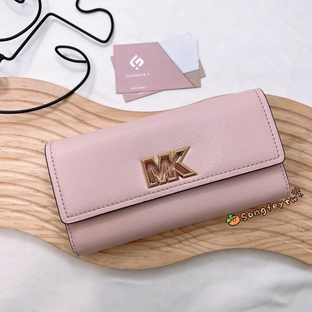 美國代購🇺🇸台灣現貨 Michael Kors｜MK 大logo 信封長夾-細節圖2