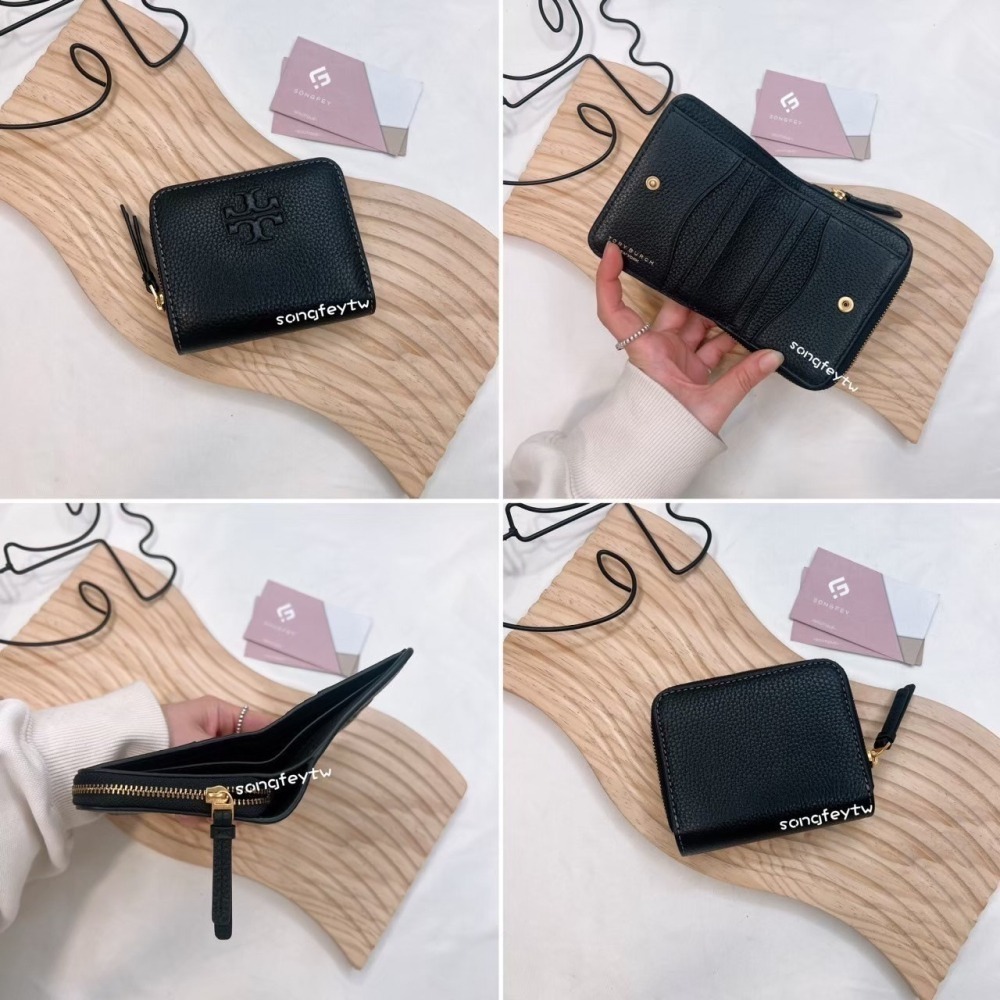 美國代購🇺🇸台灣現貨 Tory Burch｜TB THEA 浮雕logo 兩折短夾-細節圖7
