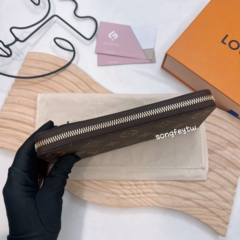 歐美代購 台灣現貨 LV 老花滿版 拉鍊長夾 情人節-細節圖3