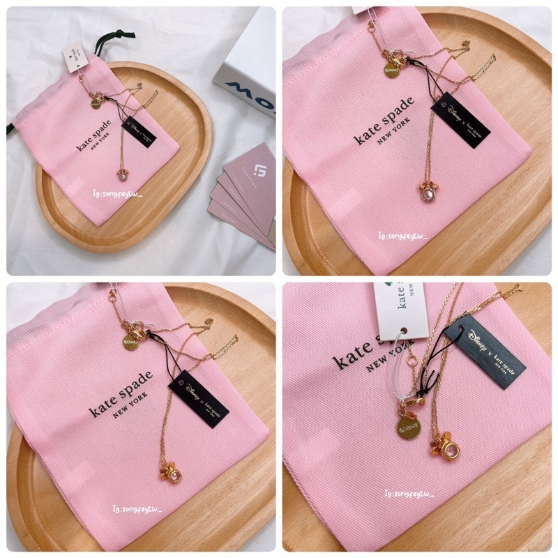 美國代購🇺🇸台灣現貨 Kate spade 米妮項鍊 幸運草項鍊 蝴蝶結項鍊 頸鏈-細節圖2