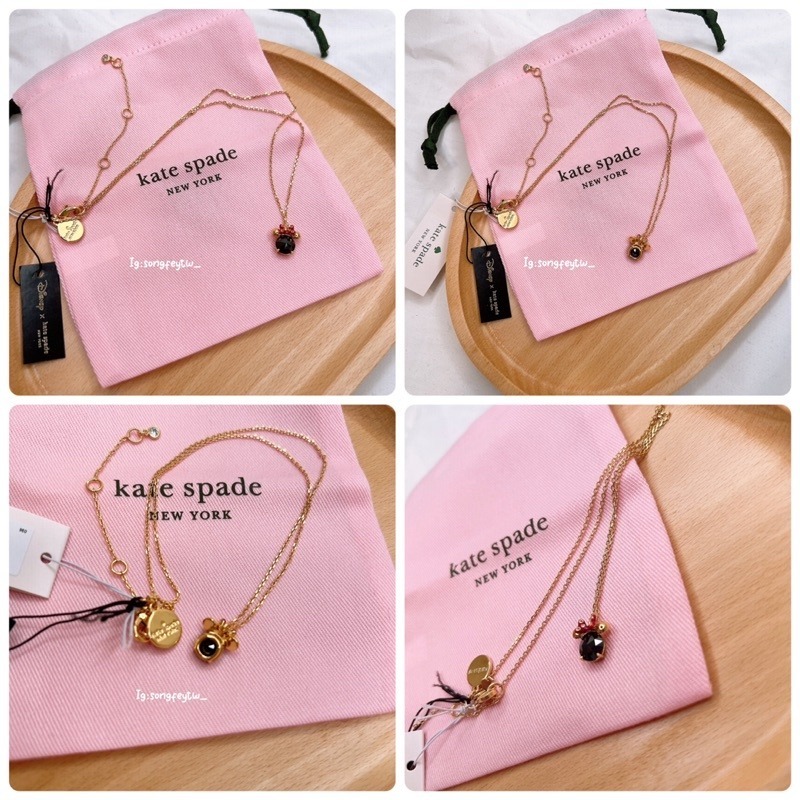 美國代購🇺🇸台灣現貨 Kate spade 米妮項鍊 幸運草項鍊 蝴蝶結項鍊 頸鏈-細節圖4