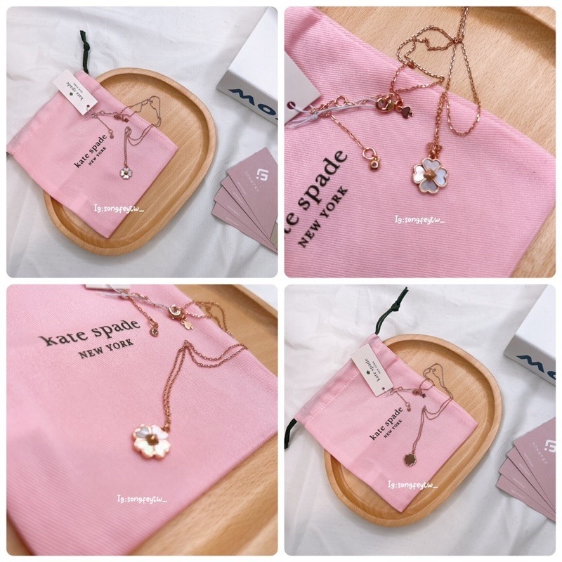 美國代購🇺🇸台灣現貨 Kate spade 米妮項鍊 幸運草項鍊 蝴蝶結項鍊 頸鏈-細節圖6