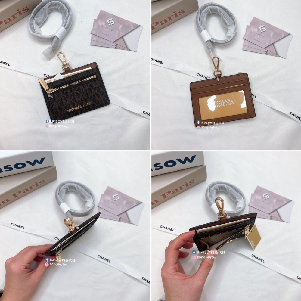 美國代購🇺🇸台灣現貨 MK 證件掛繩零錢包 卡片零錢包 橫版-細節圖11