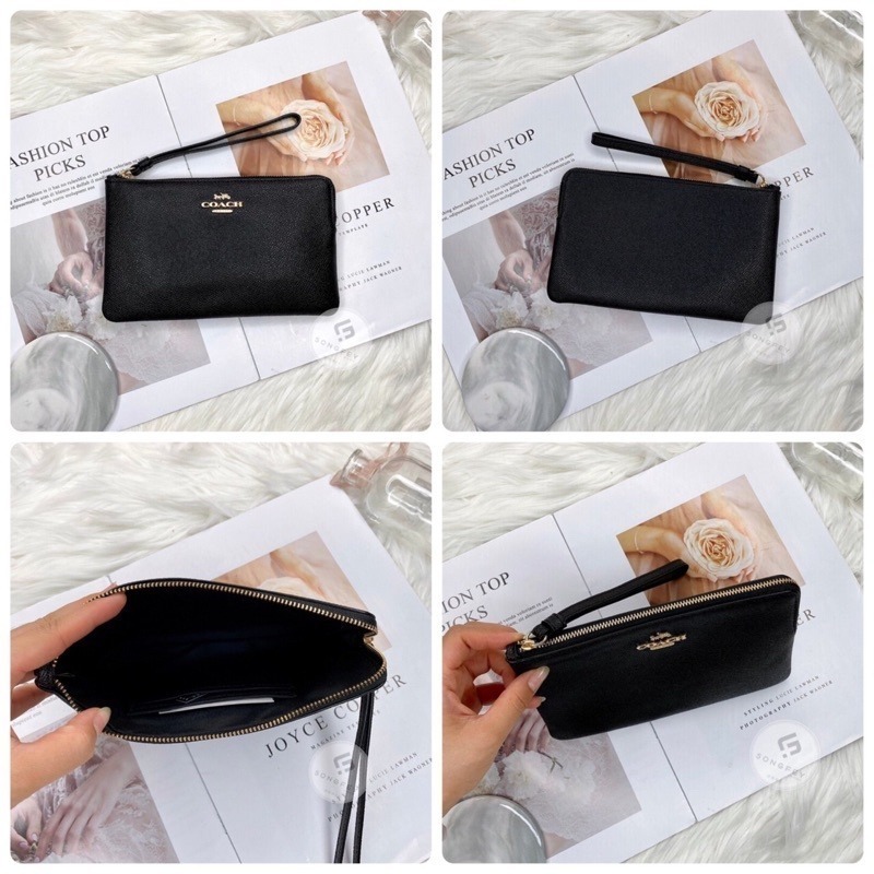 美國代購🇺🇸台灣現貨 Coach 單層大手拿 L型拉鍊大手拿-細節圖3