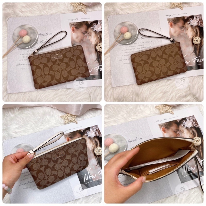 美國代購🇺🇸台灣現貨 Coach 單層大手拿 L型拉鍊大手拿-細節圖7