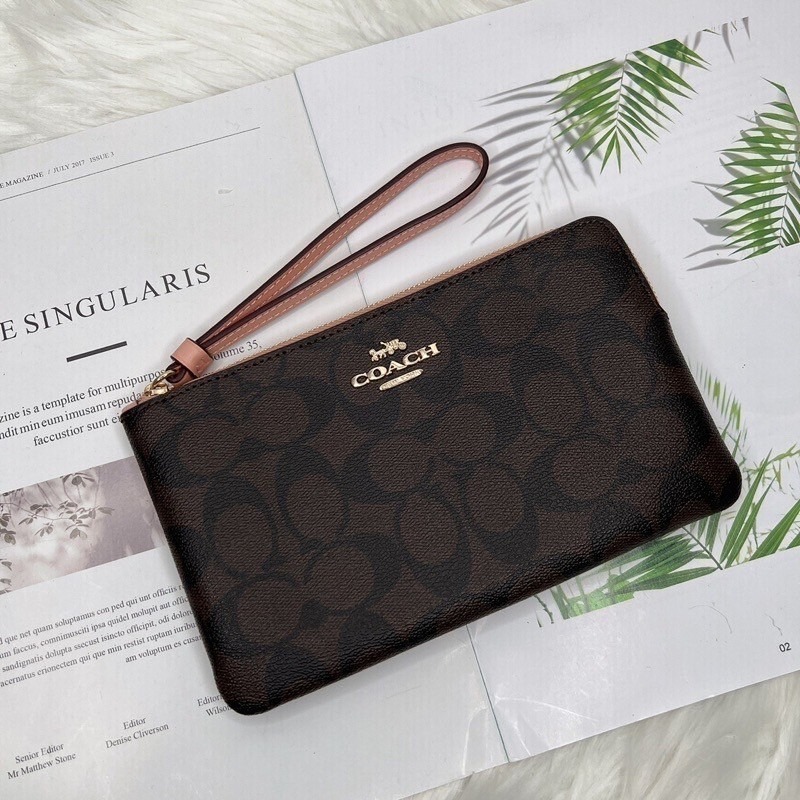美國代購🇺🇸台灣現貨 Coach 單層大手拿 L型拉鍊大手拿-細節圖10