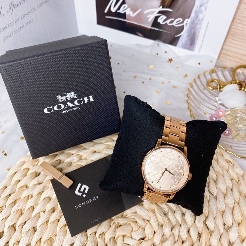 美國代購🇺🇸台灣現貨 Coach 滿版logo 腕錶 女錶-細節圖2