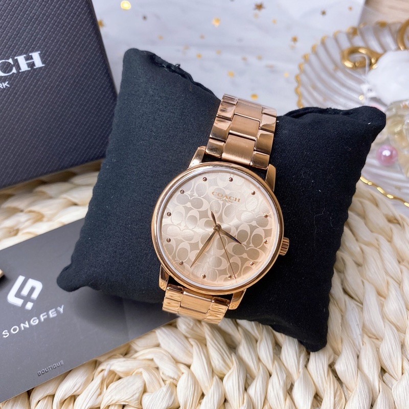 美國代購🇺🇸台灣現貨 Coach 滿版logo 腕錶 女錶-細節圖3