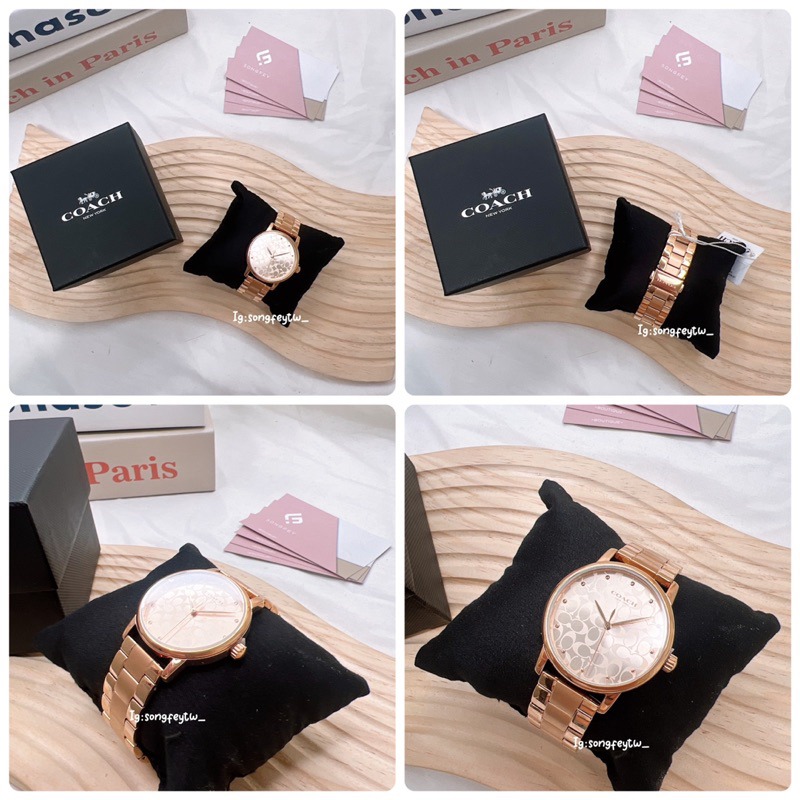 美國代購🇺🇸台灣現貨 Coach 滿版logo女錶14503406 14503407-細節圖6