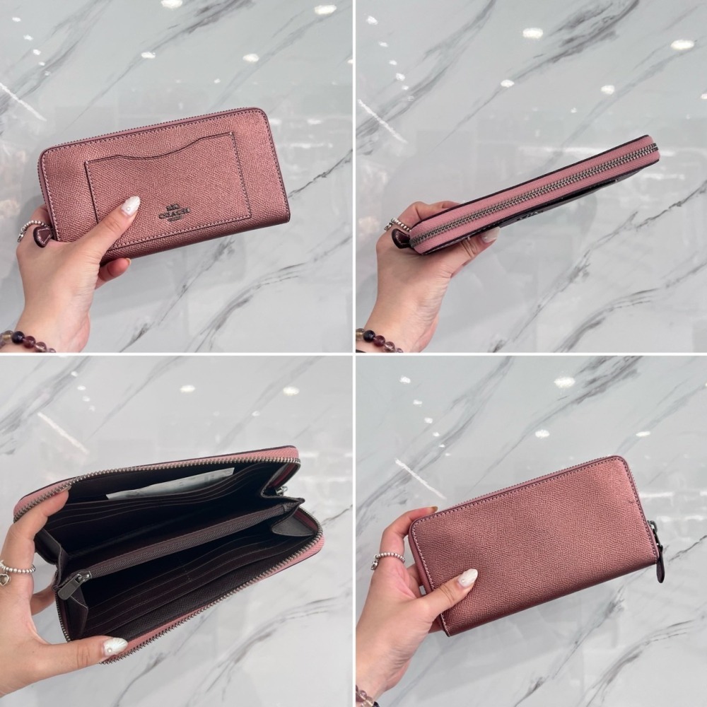 美國代購🇺🇸台灣現貨 Coach ㄇ型拉鍊長夾-細節圖9