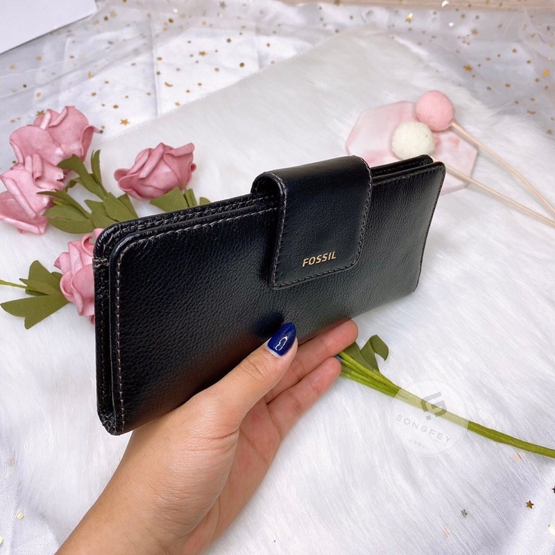 美國代購🇺🇸台灣現貨 FOSSIL 扣式兩折薄長夾-細節圖3