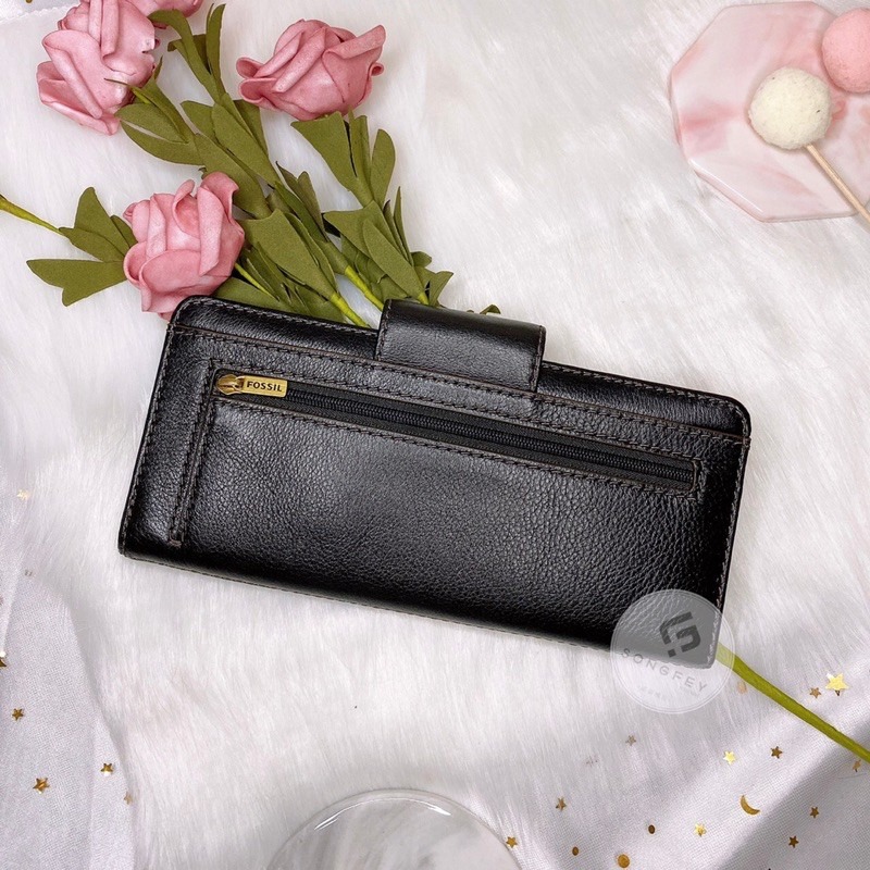 美國代購🇺🇸台灣現貨 FOSSIL 扣式兩折薄長夾-細節圖4