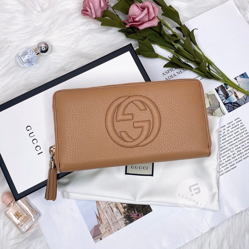 歐美代購 台灣現貨 Gucci 雙G 流蘇拉鍊長夾-規格圖5