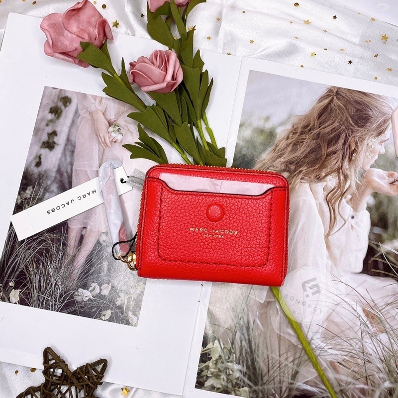 美國代購 台灣現貨 Marc Jacobs｜MJ 荔枝牛皮 ㄇ形拉鍊零錢包-細節圖6