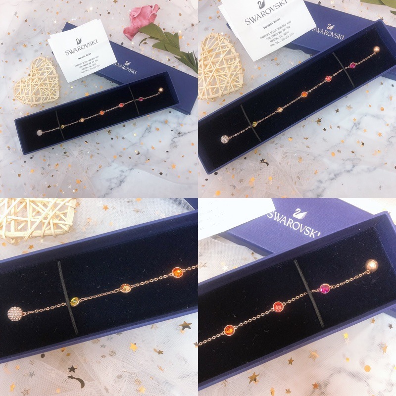 美國代購  台灣現貨 Swarovski 施華洛世奇 水鑽手鍊 隱形磁扣 情人節七夕禮物-細節圖2