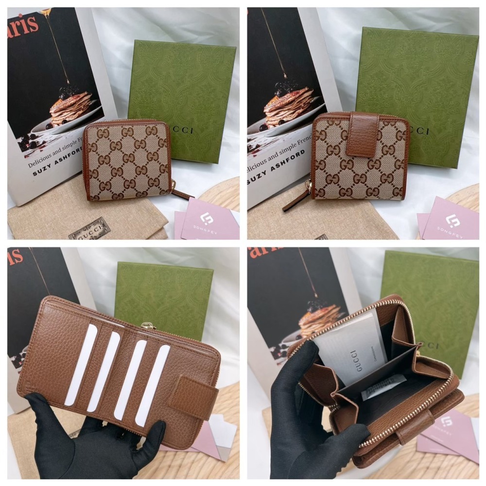 美國代購🇺🇸台灣現貨 GUCCI 厚款 ㄇ型拉鍊 兩折短夾-細節圖5