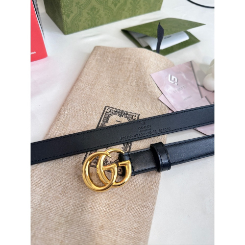 歐美代購 台灣現貨 Gucci經典金色雙G LOGO 皮帶 細版腰帶 85cm