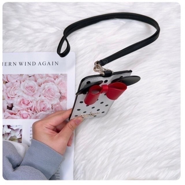 美國代購🇺🇸台灣現貨 kate spade  聯名款米妮證件套 證件掛繩 卡片鑰匙包-細節圖2