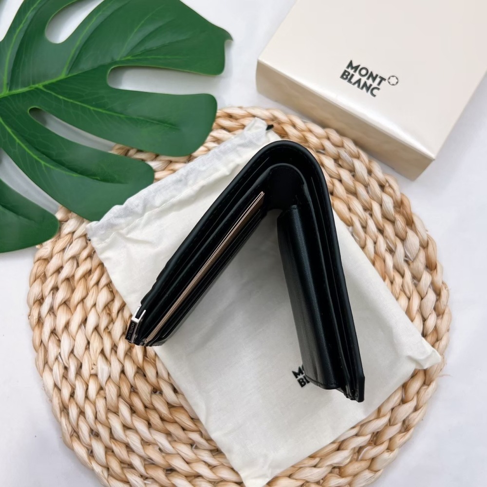 美國代購🇺🇸台灣現貨 萬寶龍 防盜6卡零錢袋男短夾 兩折短夾-細節圖3