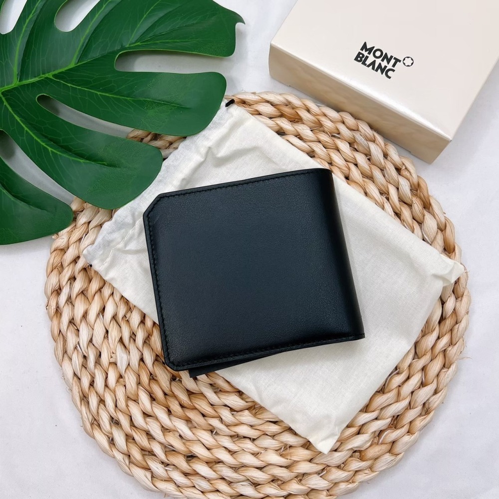 美國代購🇺🇸台灣現貨 萬寶龍 防盜6卡零錢袋男短夾 兩折短夾-細節圖5