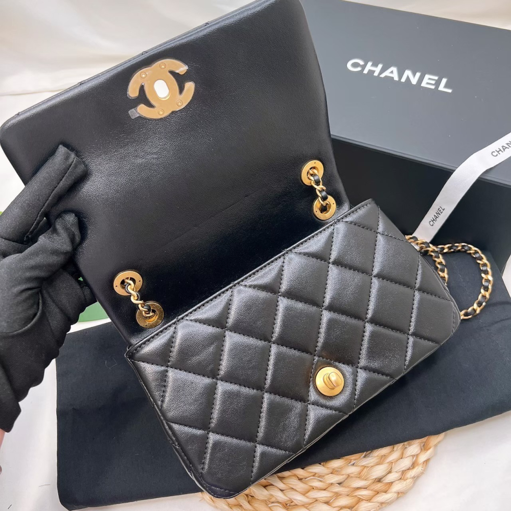 歐美代購 台灣現貨 CHANEL 小香風 兩用鍊包 KLASS.TASCHE/UEBERSCHLAG-細節圖4