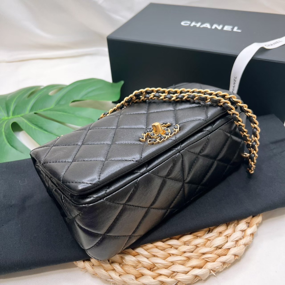 歐美代購 台灣現貨 CHANEL 小香風 兩用鍊包 KLASS.TASCHE/UEBERSCHLAG-細節圖6