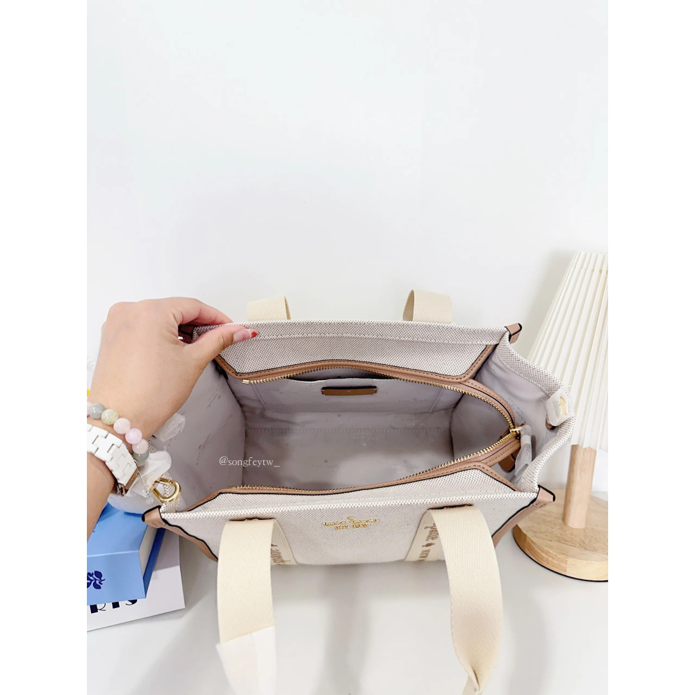 美國代購🇺🇸台灣現貨  KATE SPADE 帆布托特包 紙袋包 手提斜背包-細節圖3