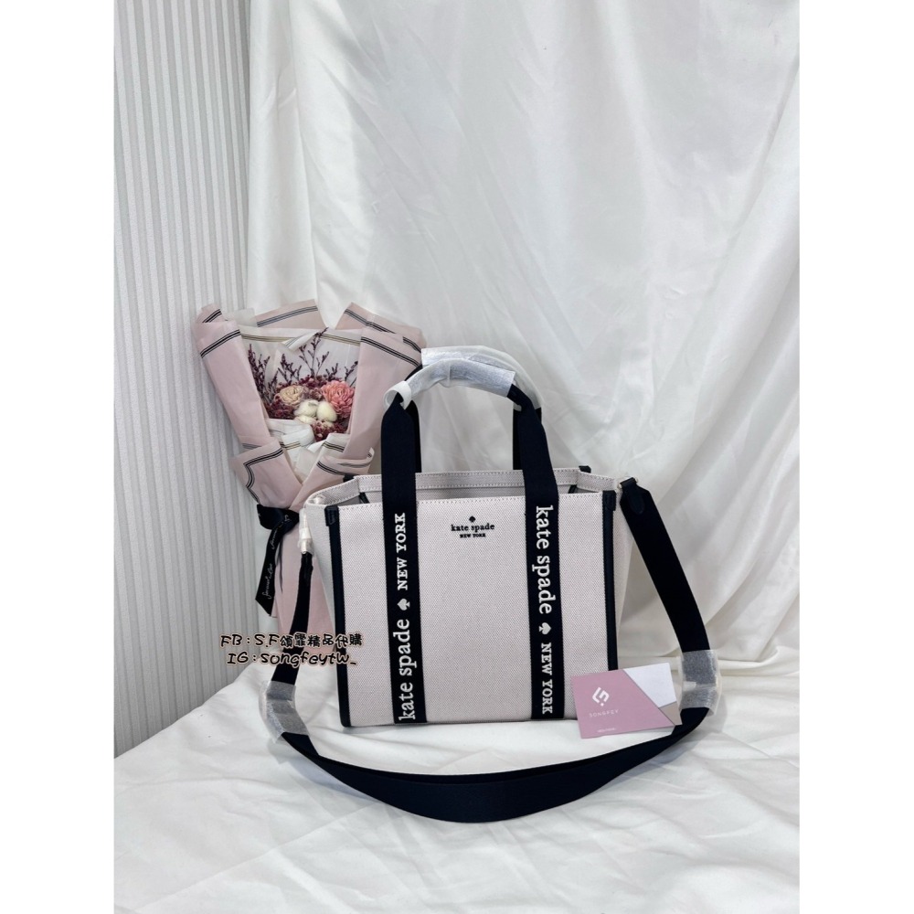 美國代購🇺🇸台灣現貨  KATE SPADE 帆布托特包 紙袋包 手提斜背包-細節圖8