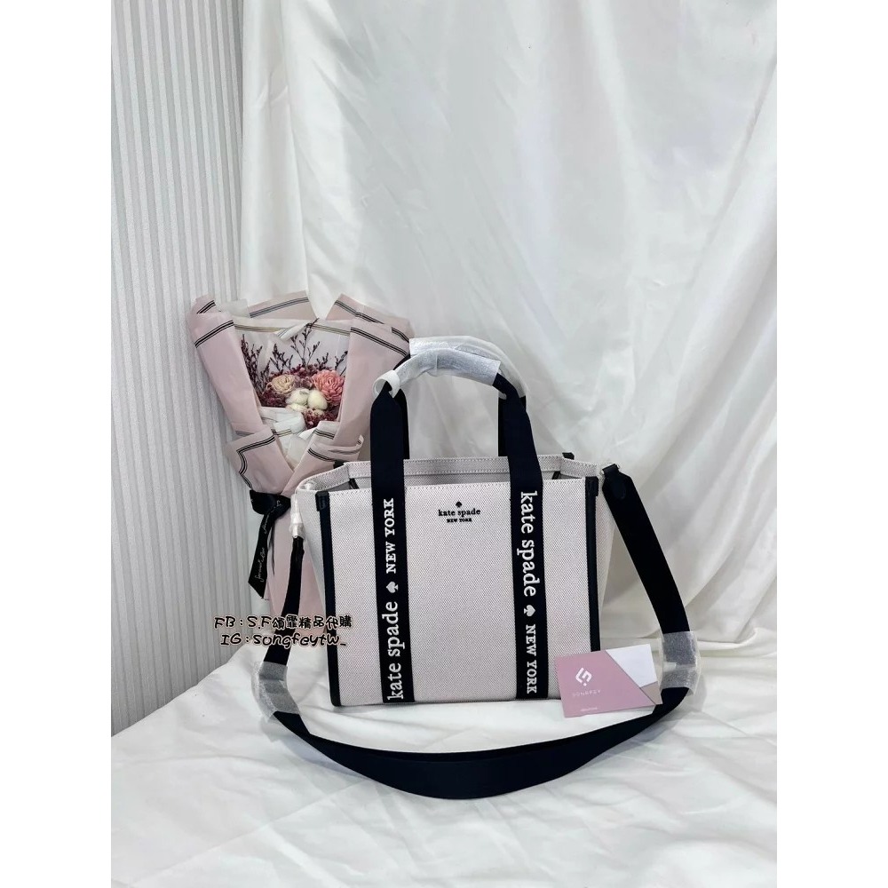 美國代購🇺🇸台灣現貨  KATE SPADE 帆布托特包 紙袋包 手提斜背包-規格圖9