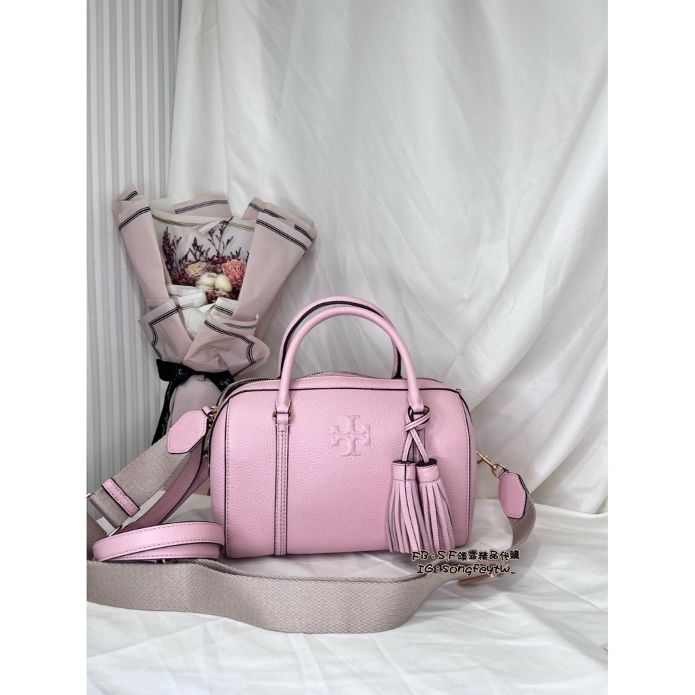 美國代購 台灣現貨 Tory Burch 流蘇浮雕波士頓 大款 手提斜背包-細節圖2