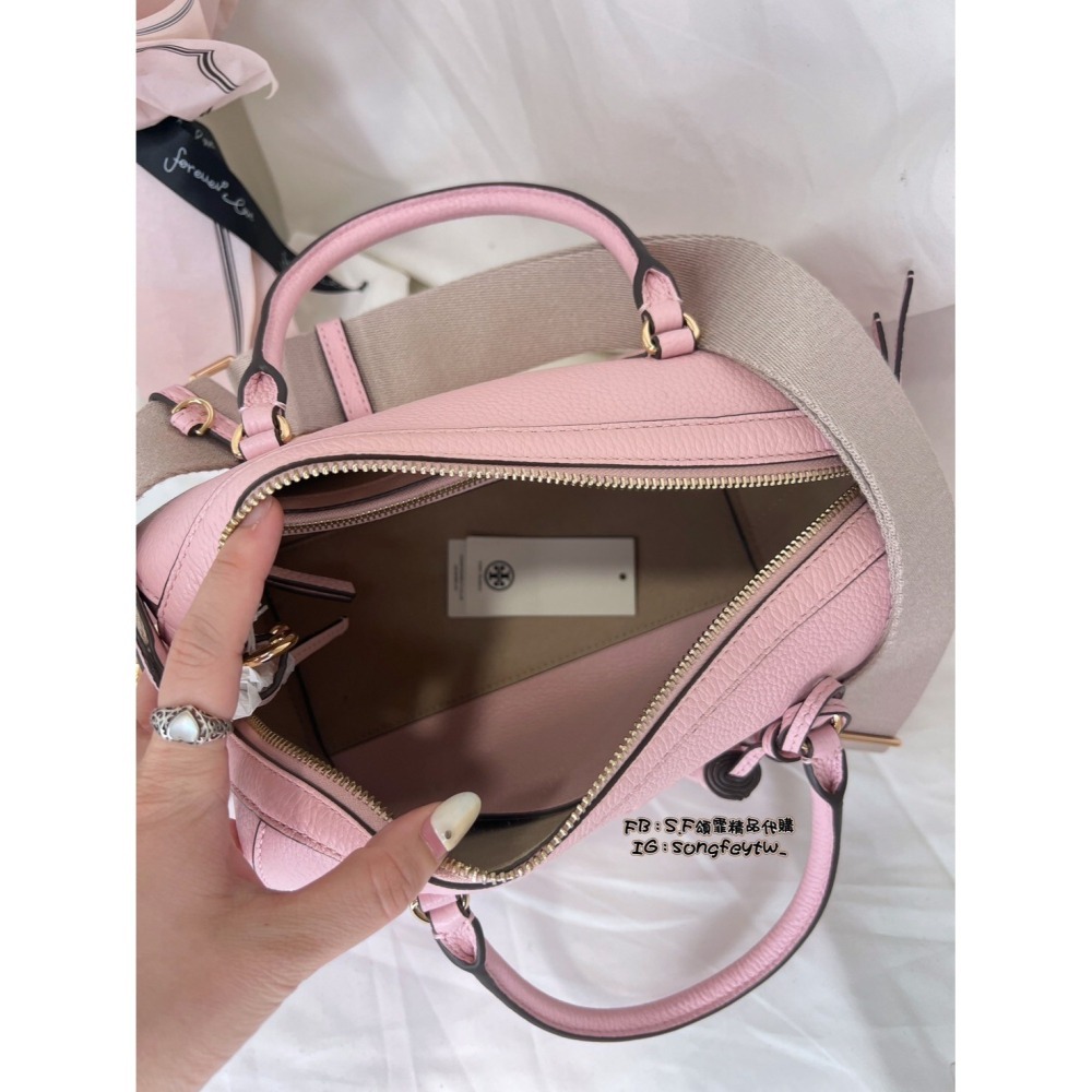 美國代購 台灣現貨 Tory Burch 流蘇浮雕波士頓 大款 手提斜背包-細節圖3