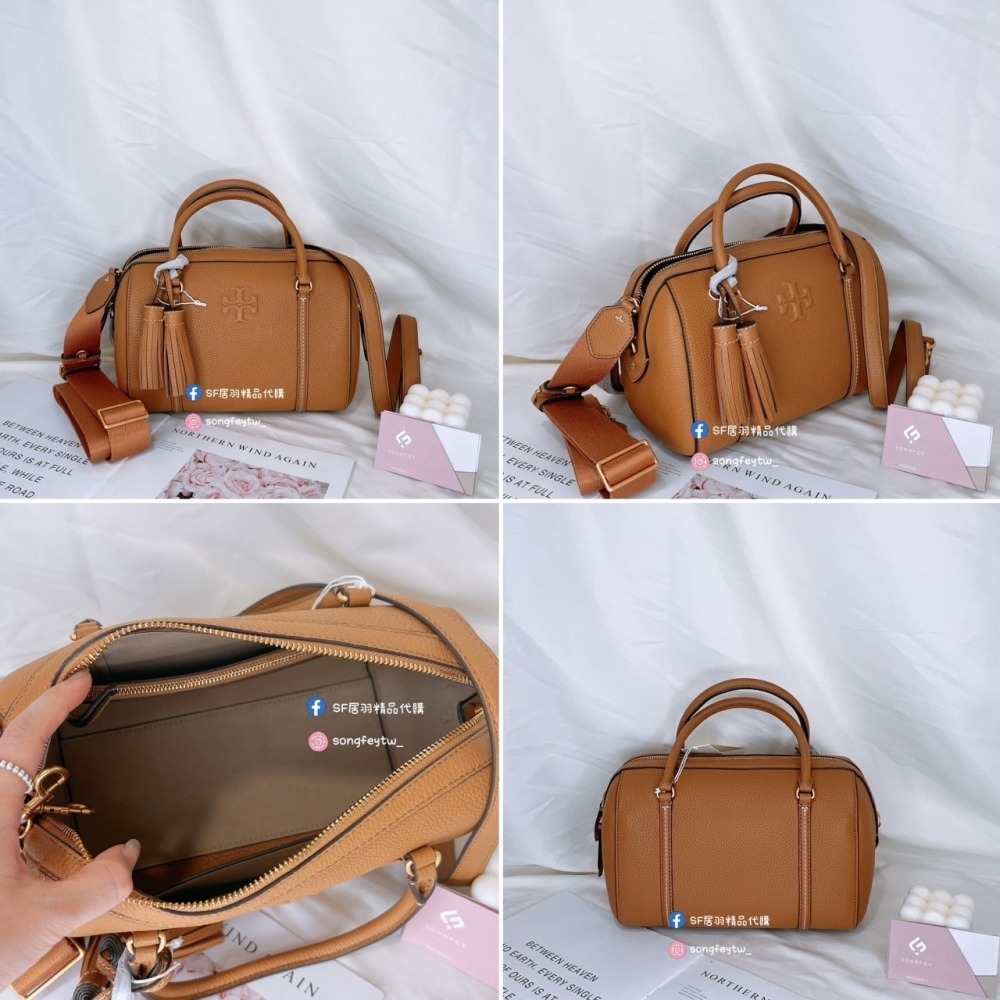 美國代購 台灣現貨 Tory Burch 流蘇浮雕波士頓 大款 手提斜背包-細節圖8