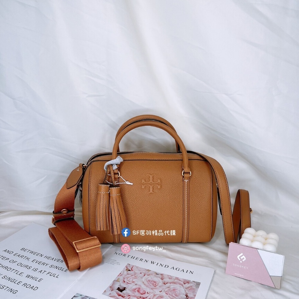 美國代購 台灣現貨 Tory Burch 流蘇浮雕波士頓 大款 手提斜背包-規格圖8