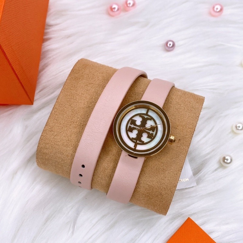 美國代購🇺🇸台灣現貨 TB 經典logo 粉色皮革錶帶 女錶 TBW4030-細節圖2