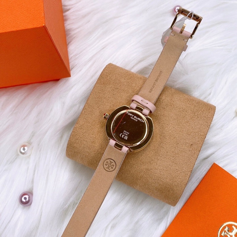 美國代購🇺🇸台灣現貨 TB 經典logo 粉色皮革錶帶 女錶 TBW4030-細節圖3