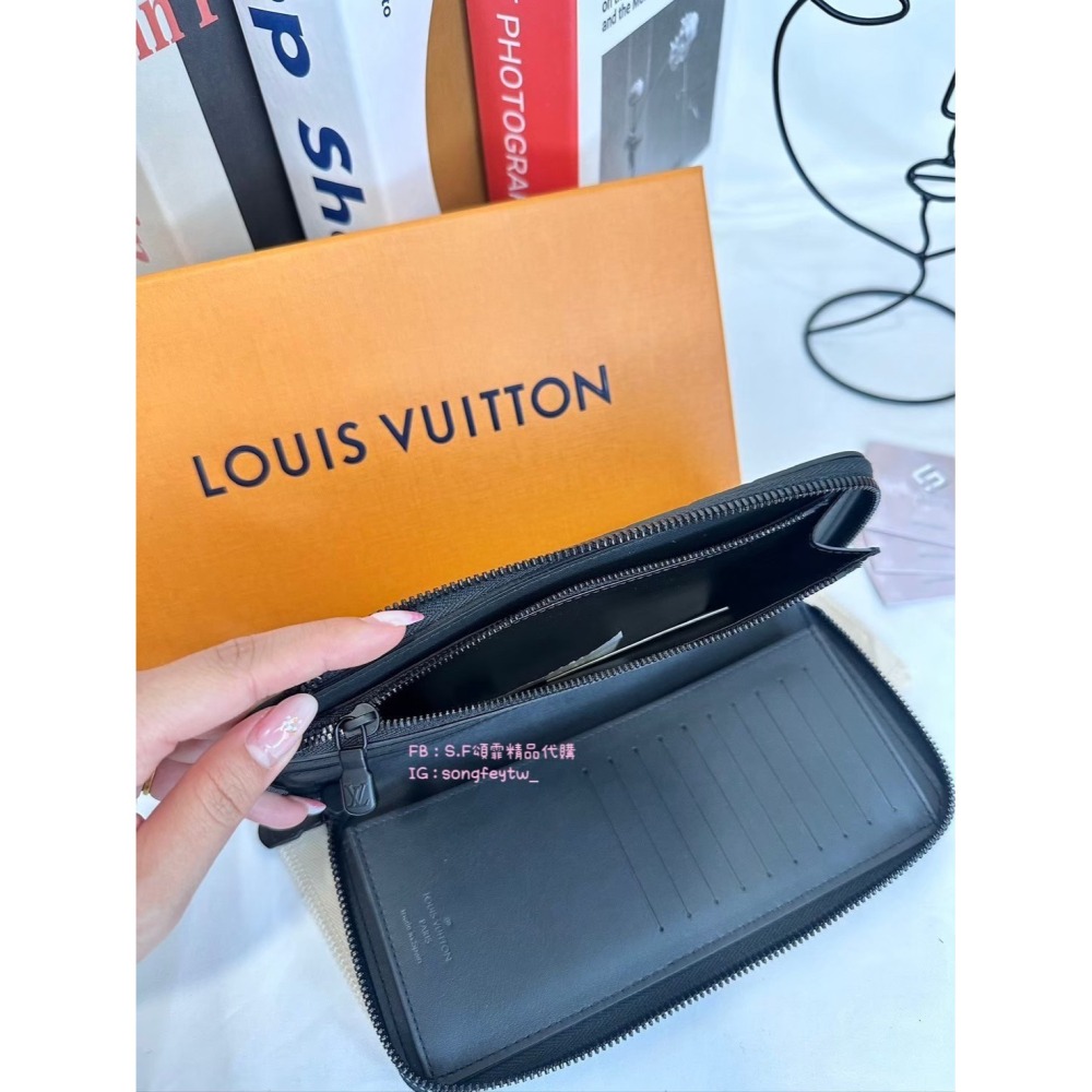 歐美代購🇺🇸臺灣現貨  Louis Vuitton｜LV 男款 壓紋 拉鍊長夾-細節圖4