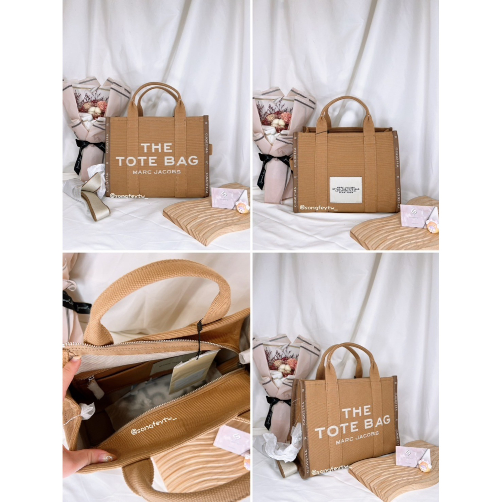 美國代購🇺🇸台灣現貨 MJ 專櫃款帆布中托特 新款 拉鏈托特 手提包 斜背包-細節圖5