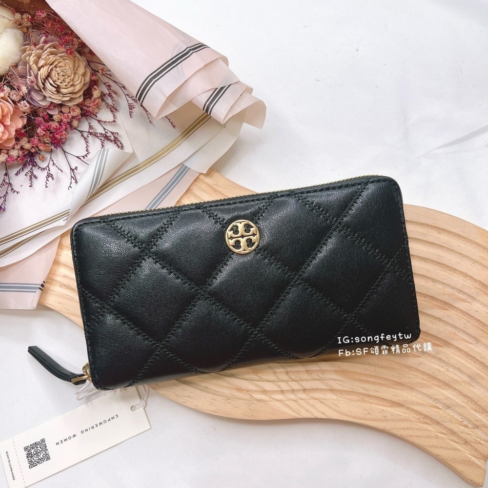 美國代購🇺🇸臺灣現貨 Tory Burch｜TB Willa 小香風 ㄇ型拉鍊長夾-細節圖2