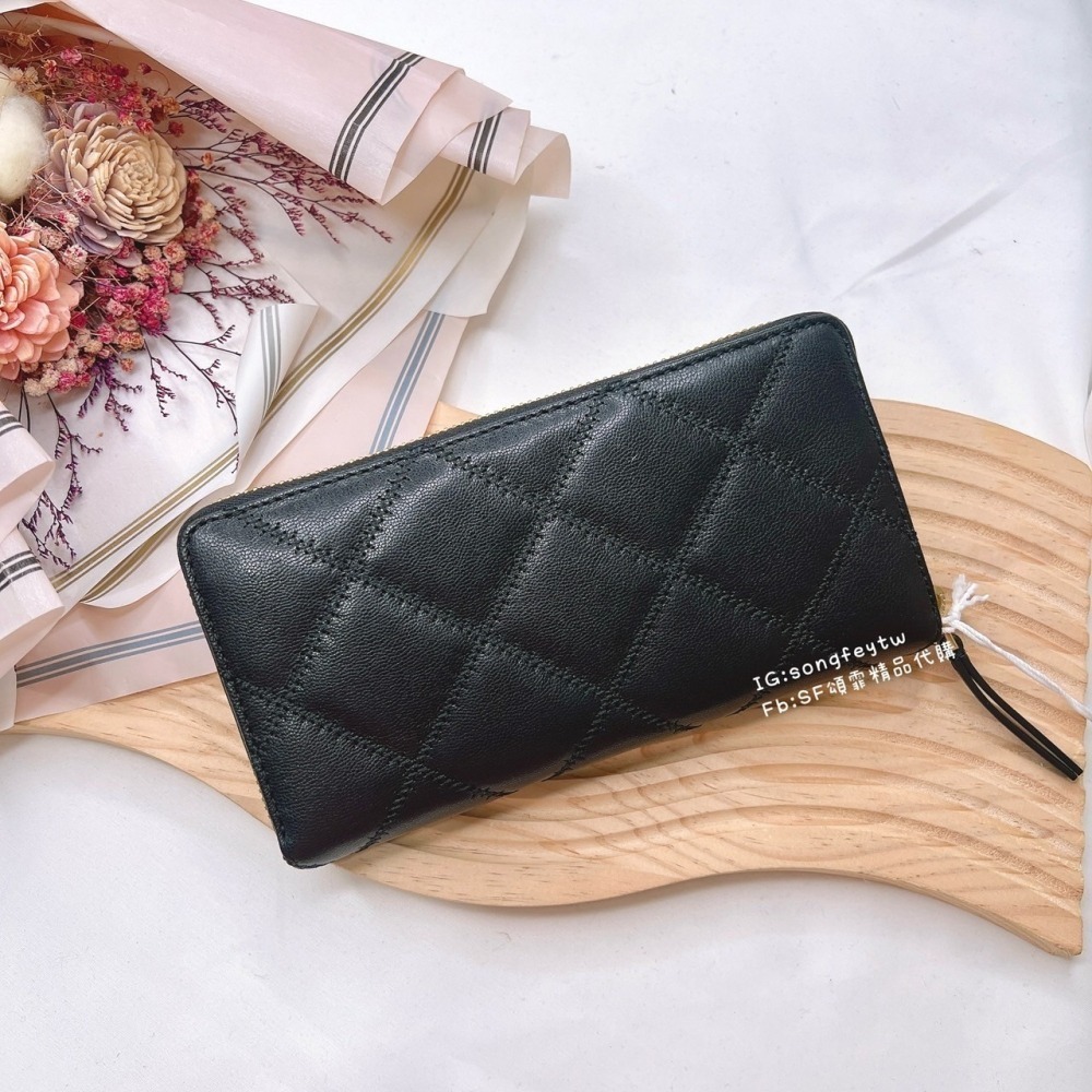美國代購🇺🇸臺灣現貨 Tory Burch｜TB Willa 小香風 ㄇ型拉鍊長夾-細節圖5