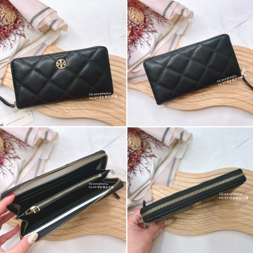 美國代購🇺🇸臺灣現貨 Tory Burch｜TB Willa 小香風 ㄇ型拉鍊長夾-細節圖6