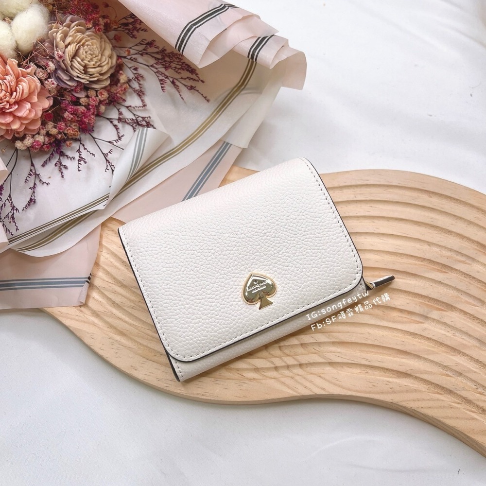 美國代購🇺🇸台灣現貨 Kate spade｜KS 新款 兩折牛皮短夾-細節圖2