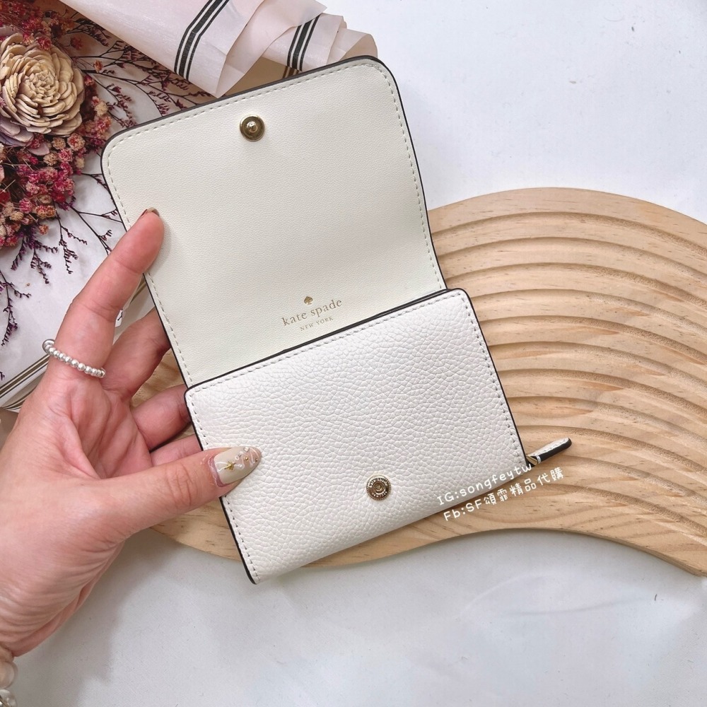 美國代購🇺🇸台灣現貨 Kate spade｜KS 新款 兩折牛皮短夾-細節圖5