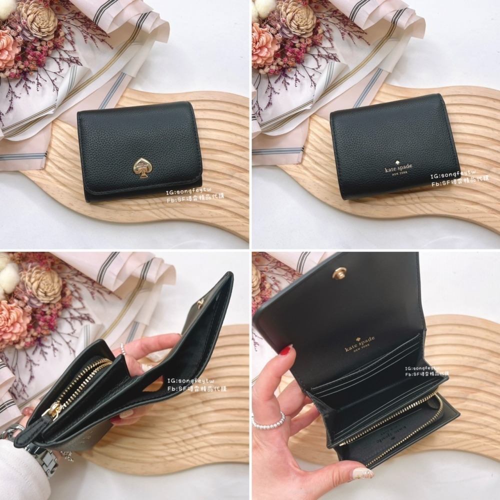 美國代購🇺🇸台灣現貨 Kate spade｜KS 新款 兩折牛皮短夾-細節圖9