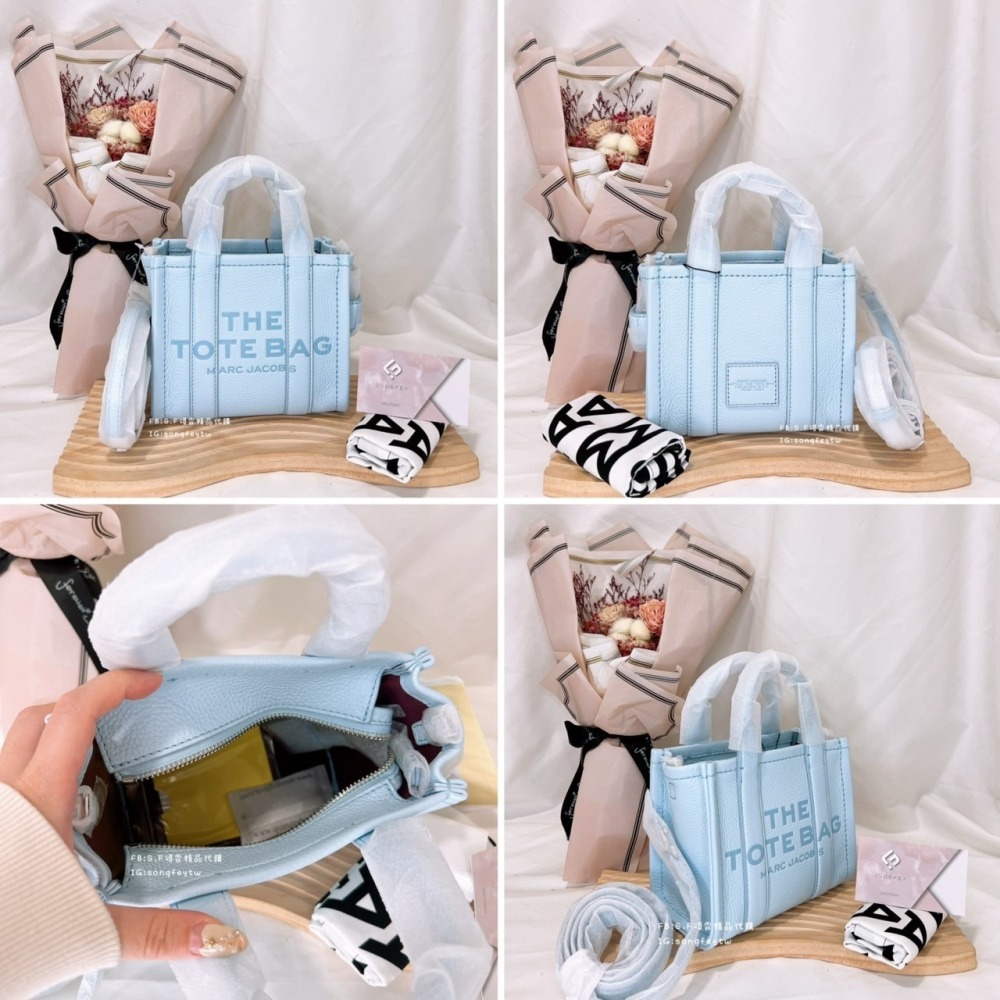 美國代購🇺🇸台灣現貨 MJ 專櫃款 皮革托特包 迷你款 手提斜背包-細節圖6