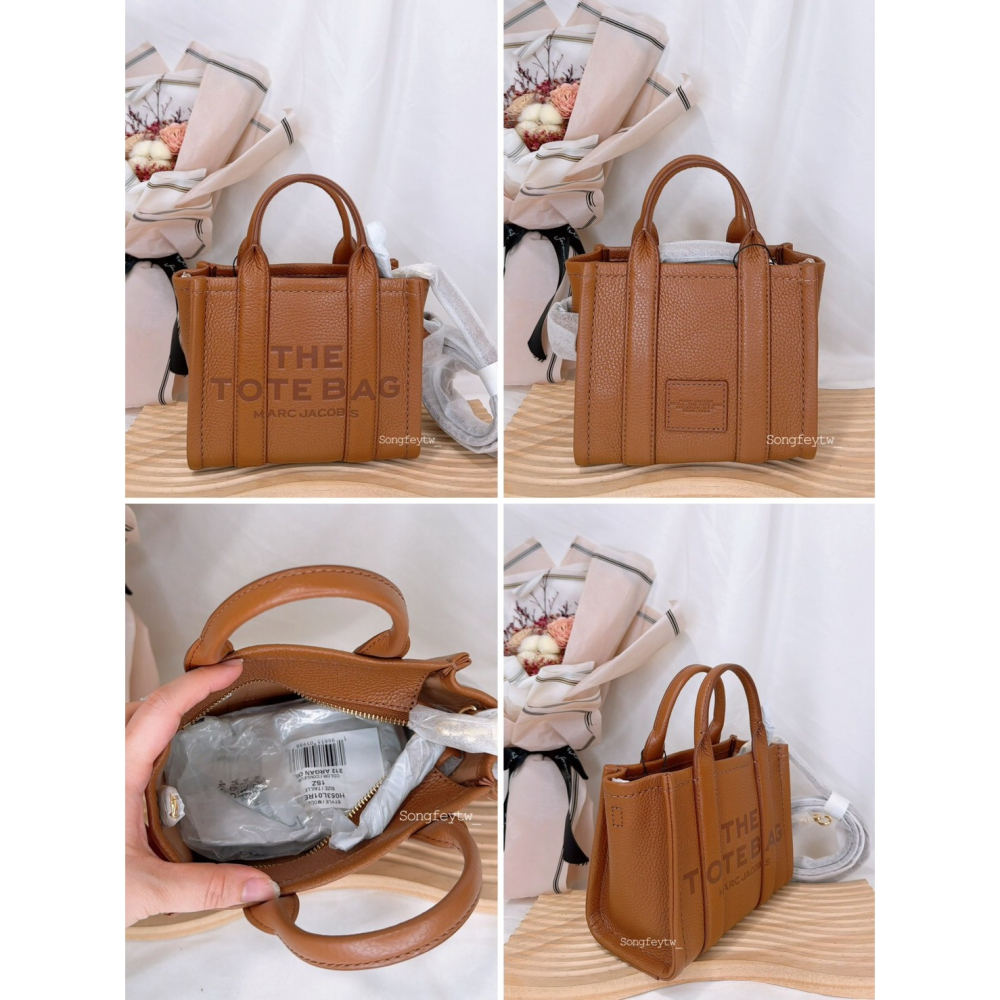 美國代購🇺🇸台灣現貨 MJ 專櫃款 皮革托特包 迷你款 手提斜背包-細節圖9