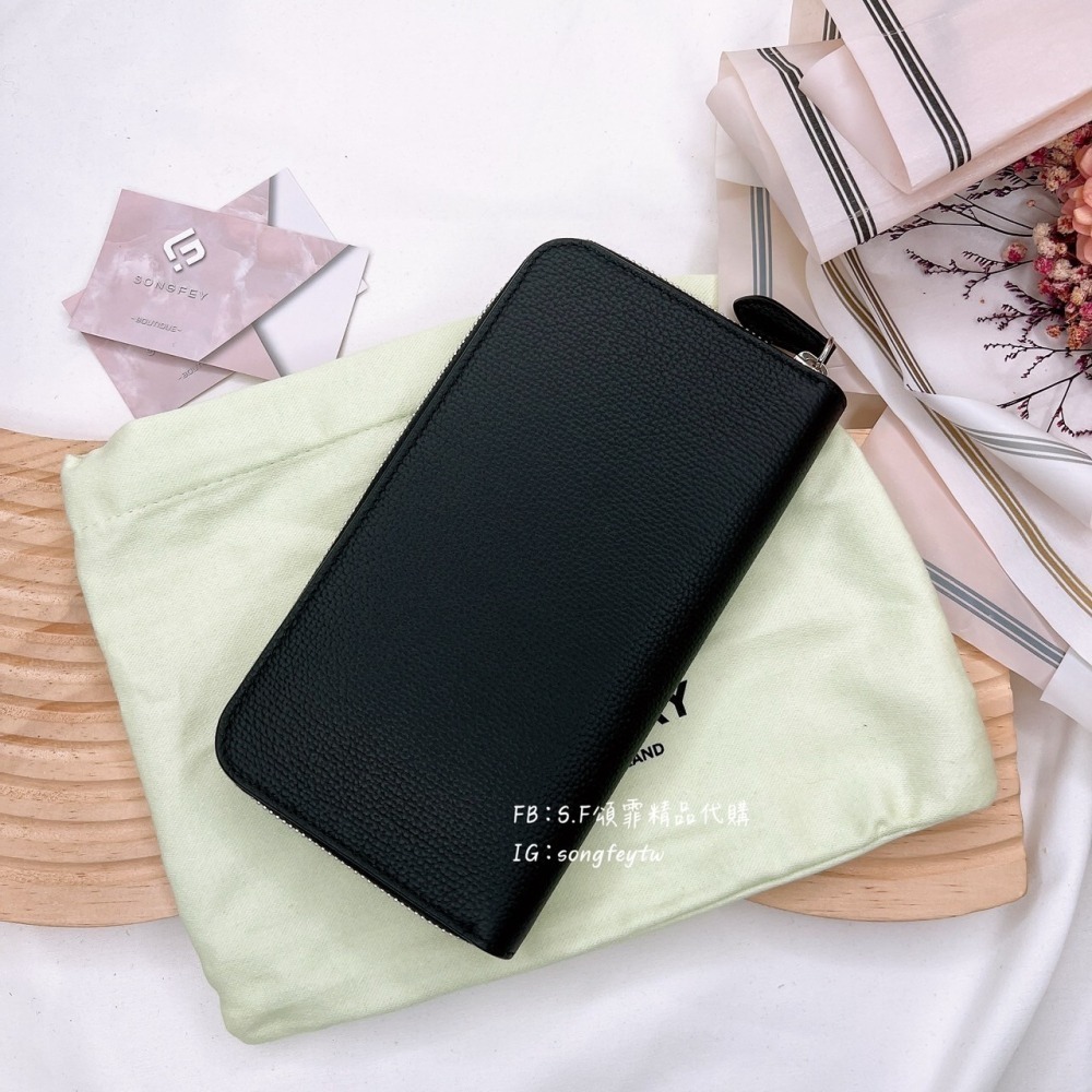 歐美代購 台灣現貨 Burberry 素面皮革 拉鍊長夾-細節圖9