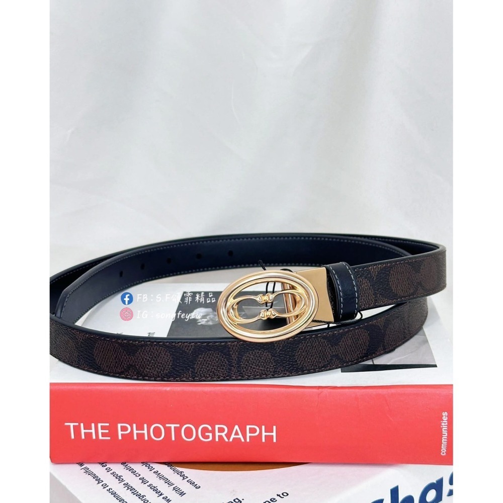 美國代購🇺🇸台灣現貨 Coach 新款雙C皮帶-細節圖7